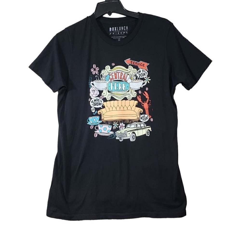 NWOT Friends T Shirt Womens Plus Size 2XL Central Perk Cotton Black 90s Y2K TV